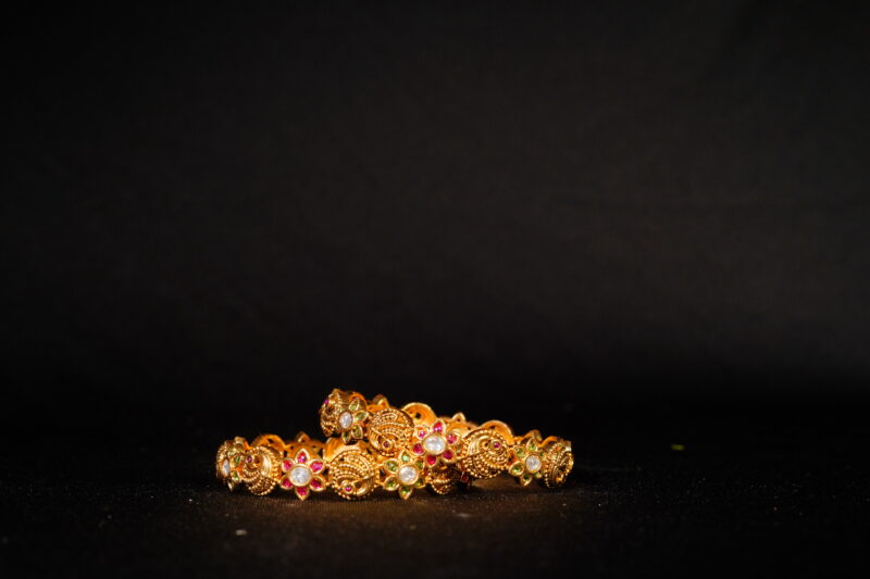 2pc Peacock and Kempu Bangles NFBA02