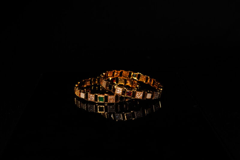2pc Antique Navaratna Bangles NFBA30