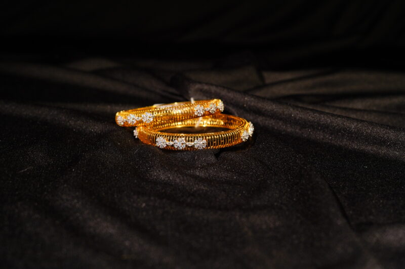 Flower Motif Diamond Bangles NFBA32