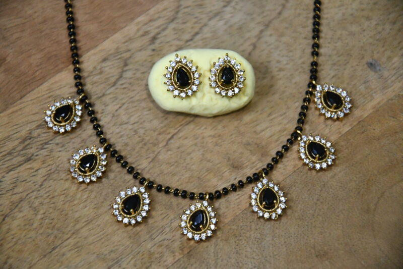 Black CZ Drop Black Beads NFBB03 - Image 2