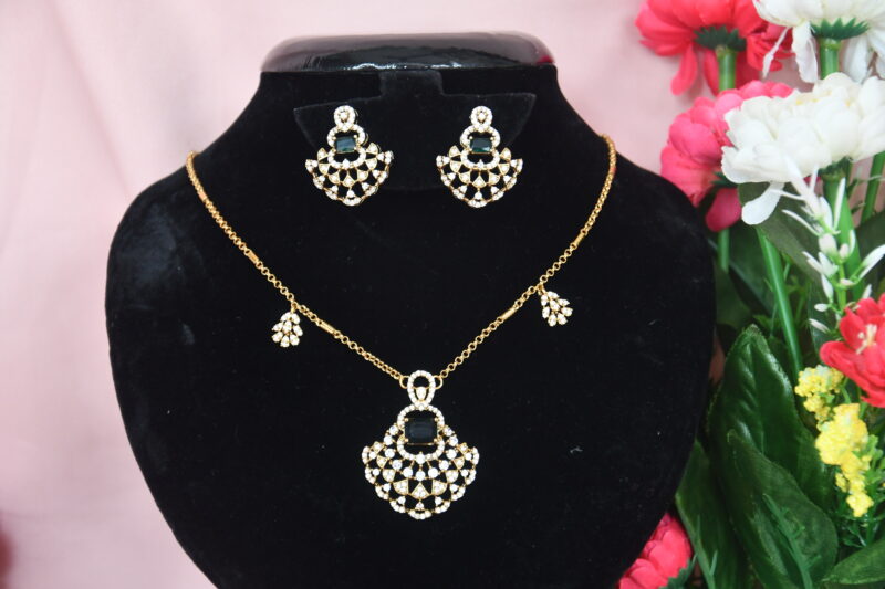 Simple CZ Chain with Earrings NFC09