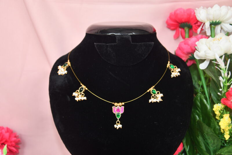 Invisible Lotus Kundan Chain NFC11