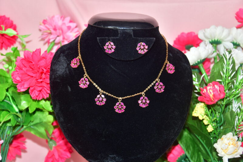 Simple CZ Chains in Pink, Blue, Black, Light Green, Multi, Violet, White NFC12 - Image 3