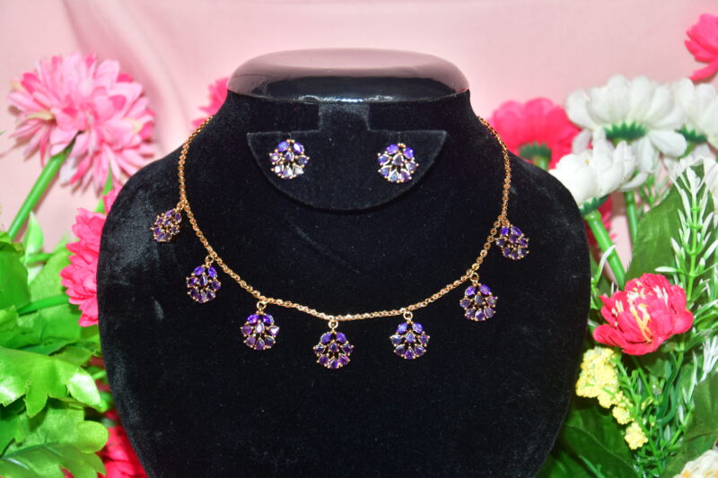 Simple CZ Chains in Pink, Blue, Black, Light Green, Multi, Violet, White NFC12 - Image 2