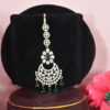 Victorian Maang Tikka in White, Pink, Green Color Options NFHA13 - Image 3