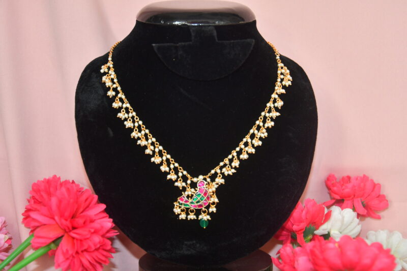 Parrot Kundan Pearl Necklace NFN101