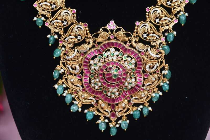 Kundan Peacock Neckset NFN78 - Image 2