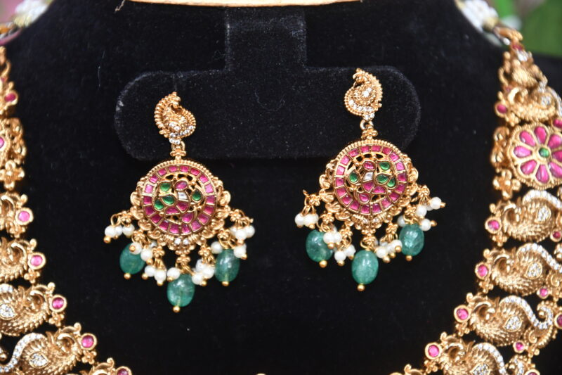 Kundan Peacock Neckset NFN79 - Image 2