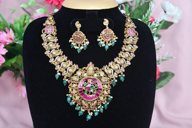 Kundan Peacock Neckset NFN79