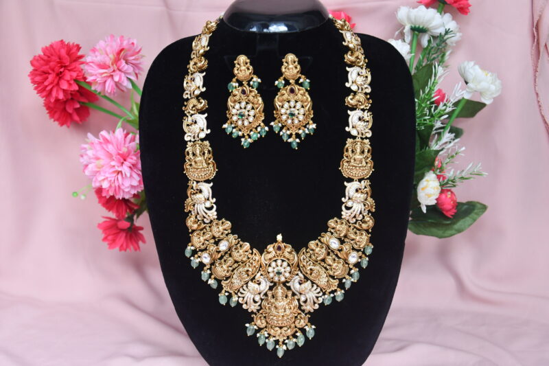 Nakshi Peacock Lakshmi Long Haram NFN81