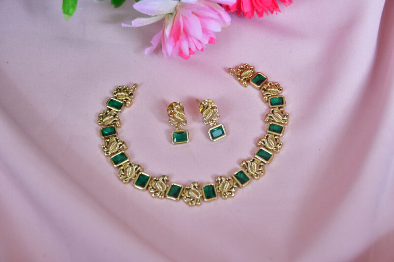 Antique Simple Set with Earrings in Multicolours NFN98 - Image 5