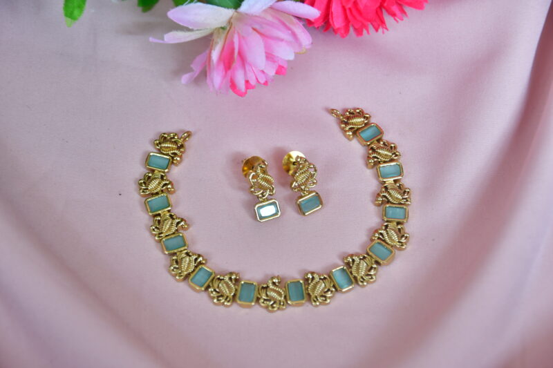 Antique Simple Set with Earrings in Multicolours NFN98 - Image 4