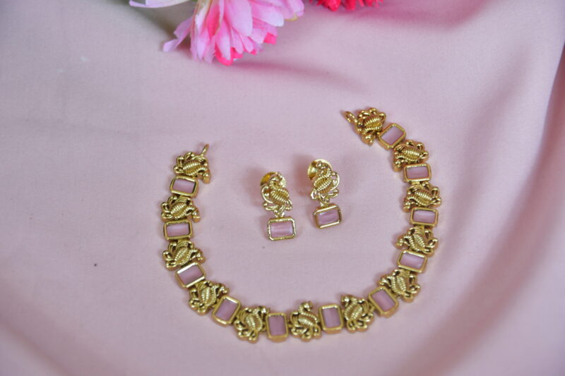 Antique Simple Set with Earrings in Multicolours NFN98 - Image 3
