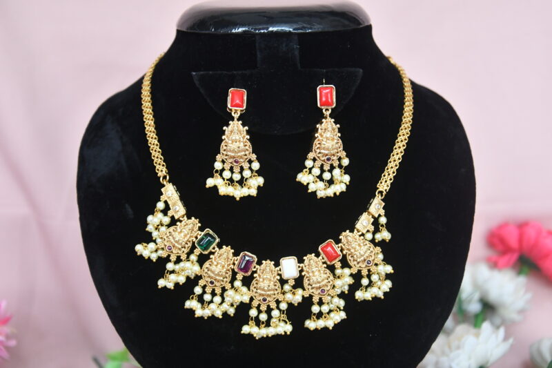 Multicolour Antique Lakshmi Set NFN99