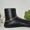 Chain pattern anklets with sleek minimalist design in silver finish by nischala fashions