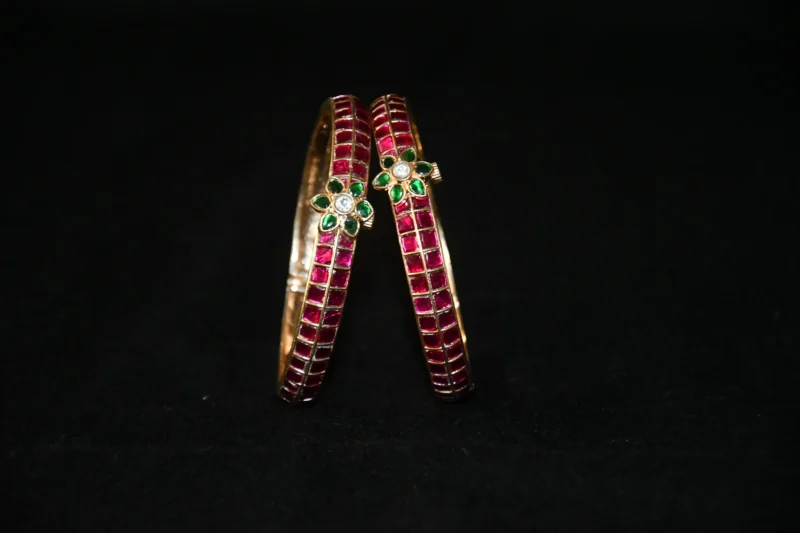 Jadau Kundan 2pc Bangles NFBA40 - Image 4