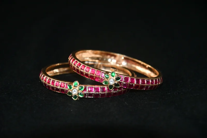 Jadau Kundan 2pc Bangles NFBA40 - Image 3