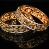 Lakshmi peacock cz 2pc bangles on wrist