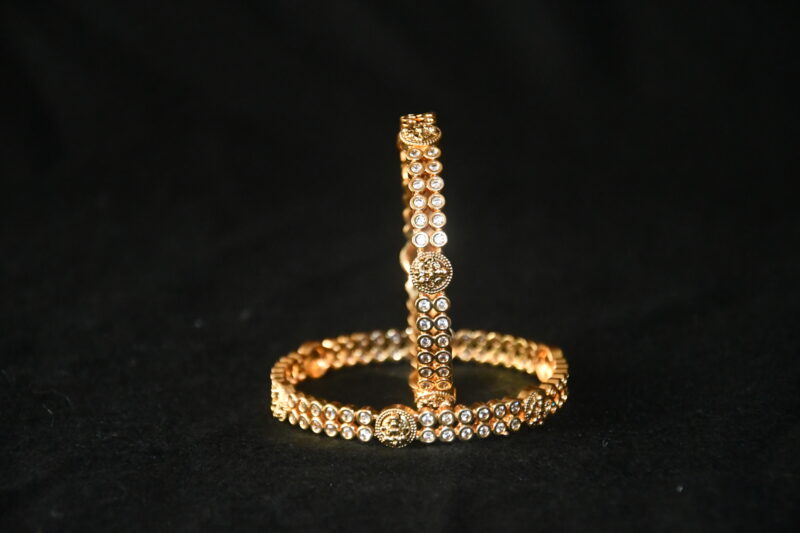Lakshmi kasu cz 2pc bangles NFBA43 - Image 2