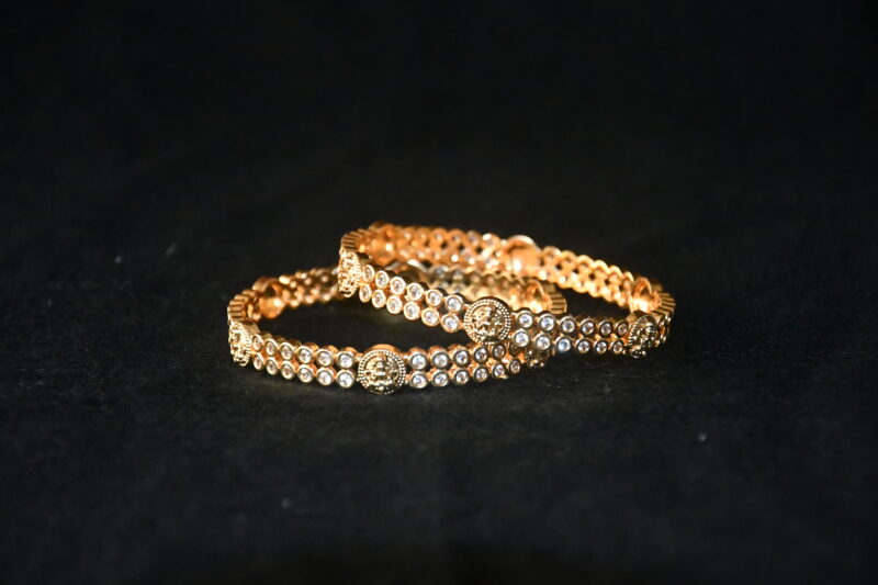 Lakshmi kasu cz 2pc bangles NFBA43 - Image 4