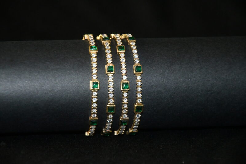 Victorian 4pc green bangles NFBA45 - Image 2