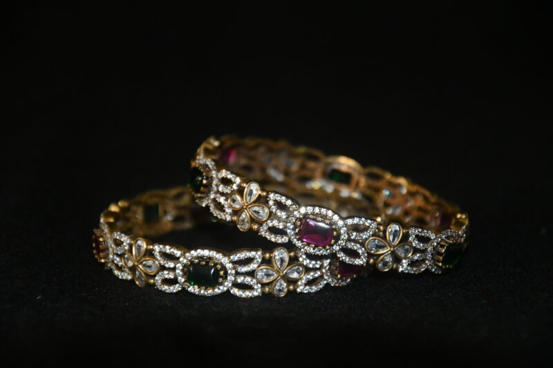 Victorian 2pc bangles on wrist