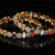 Flower cz stones navaratna 2pc bangles on wrist