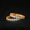 Classic cz flower 2pc bangles NFBA53 - Image 2