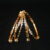 Bamboo model gold cz 4pc bangles on wrist
