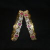 Victorian Pink cz 2pc bangles on wrist