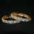 Victorian Sea Green cz 2pc bangles on wrist