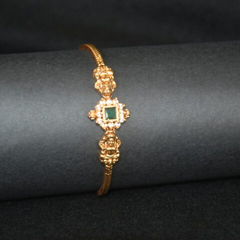 Lakshmi kada single cz bangle on wrist