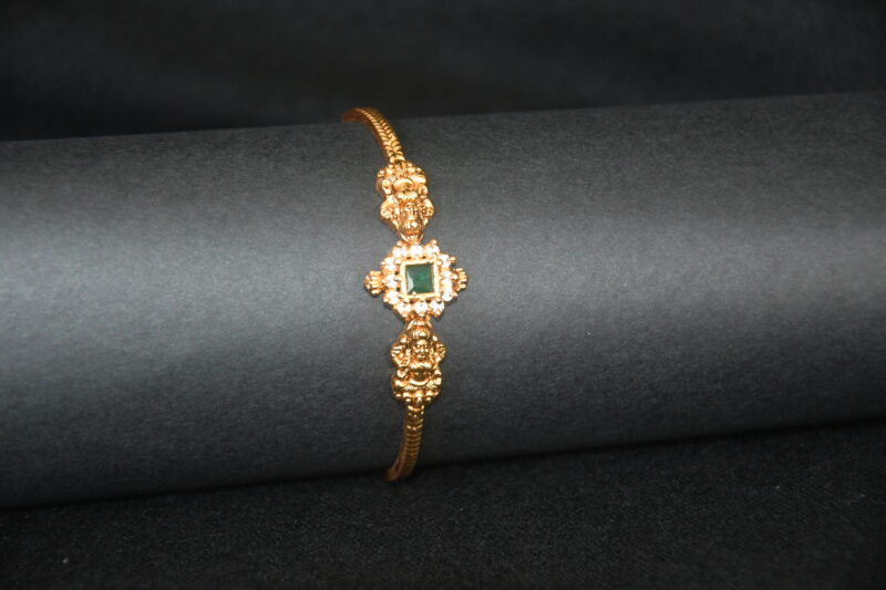 Lakshmi kada single cz bangle on wrist