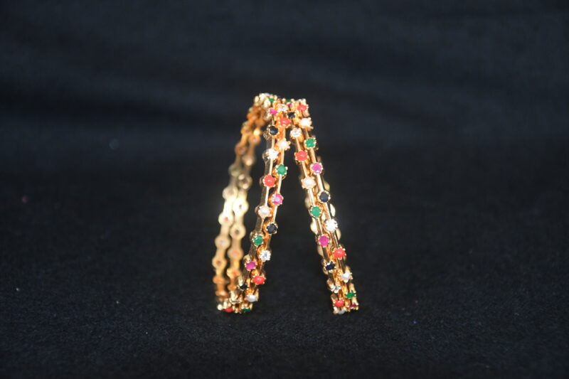 Navaratana 4pc bangles NFBA61 - Image 3