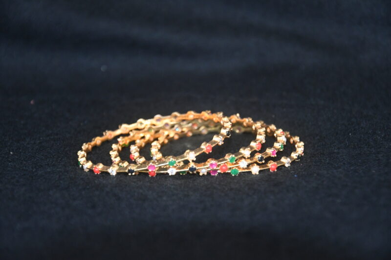 Navaratana 4pc bangles NFBA61 - Image 2