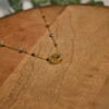 cz oval pendant simple blackbeads by Nischala Fashions