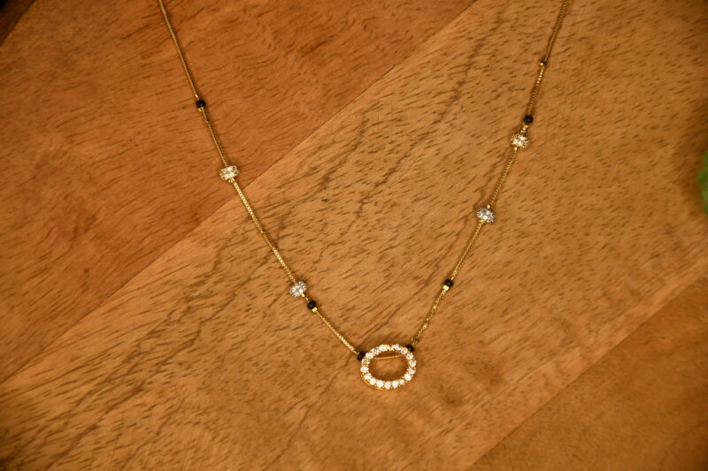 cz oval pendant simple blackbeads NFBB18 - Image 3
