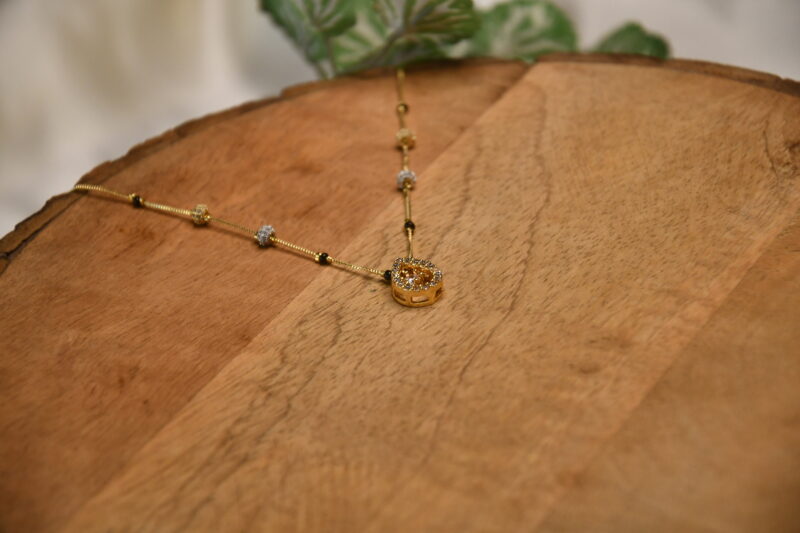 Cz drop pendant simple blackbeads NFBB20 - Image 2