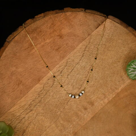 5 cz balls simple blackbeads by Nischala Fashions