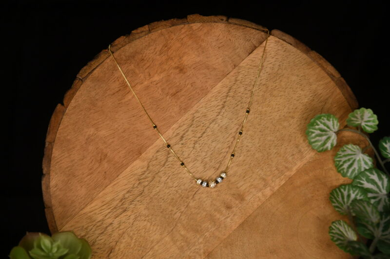 5 cz balls simple blackbeads by Nischala Fashions
