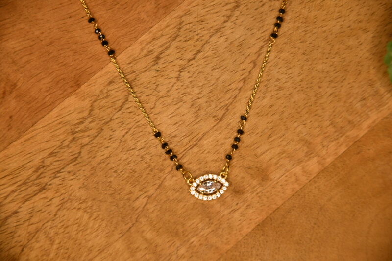 Cz evileye pendant simple blackbeads NFBB22 - Image 3