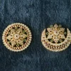 Gold Look Sun Moon Set with radiant finish and celestial motifs by nischala fashions