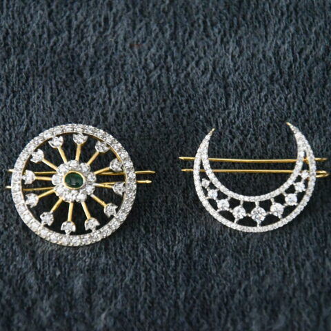 Diamond Look Sun Moon Set by Nischala Fashions