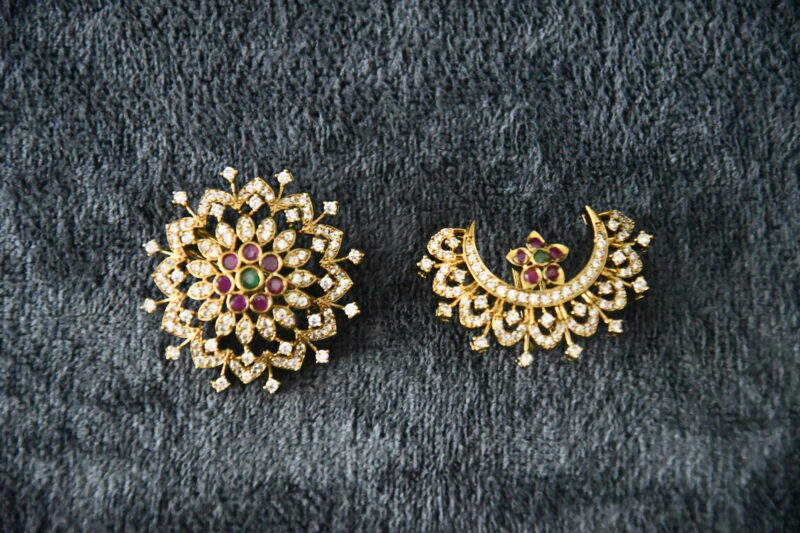 Cz Multicolour Sun Moon Set by Nischala Fashions