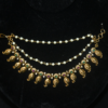Mango Motif Pearl Champasavaralu – Traditional Indian Earchain by Nischala Fashions