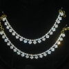 Diamond flower single line champasavaralu/earchain by Nischala Fashions