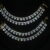 Diamond flower two line champasavaralu/earchain by Nischala Fashions