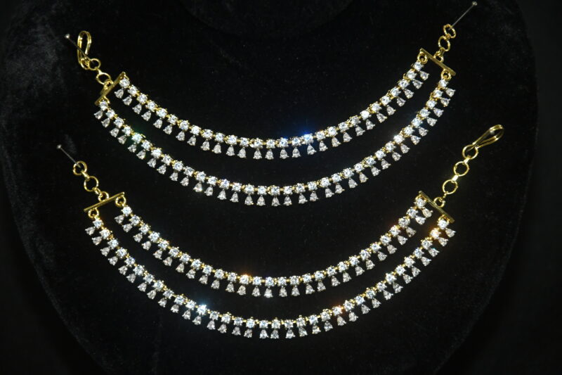 Diamond Drop Two Line Champasavaralu/Earchain NFHA38 - Image 2