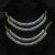 Diamond drop two line champasavaralu/earchain by Nischala Fashions