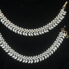 Diamond single line champasavaralu/earchain by Nischala Fashions